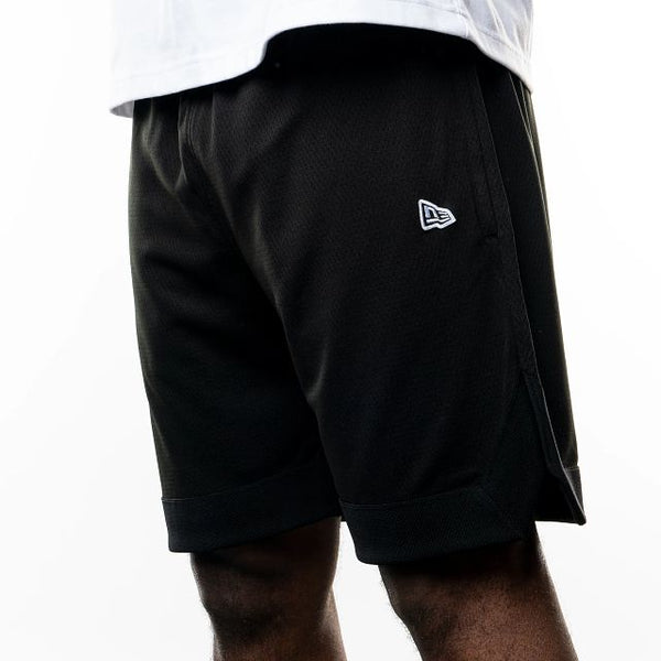 New Era Brand Black Mesh Shorts