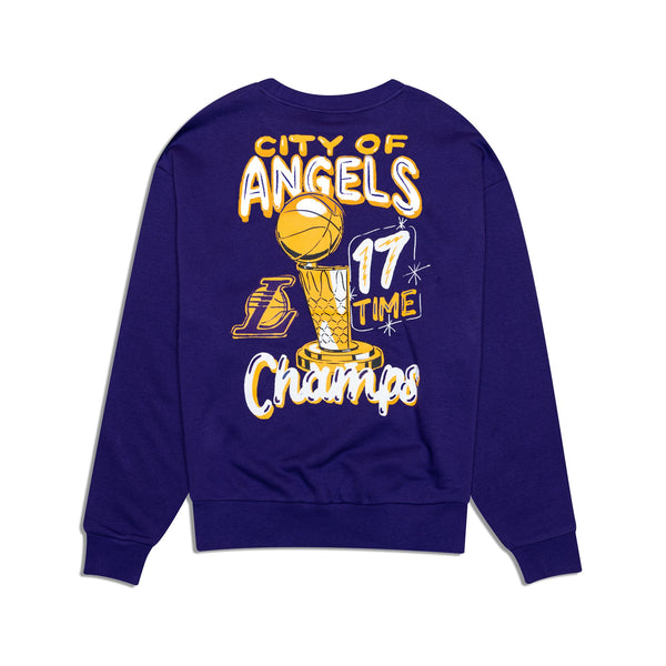 Los Angeles Lakers NBA Champs Purple Oversized Sweater