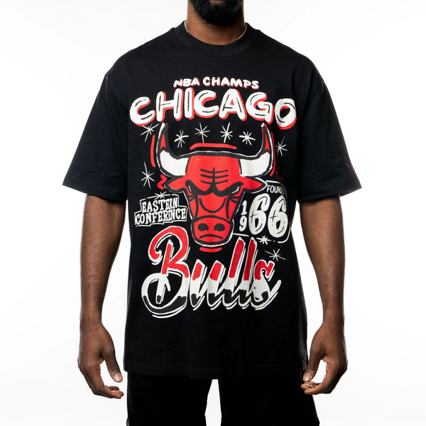 Chicago Bulls NBA Champs Black Oversized T-Shirt