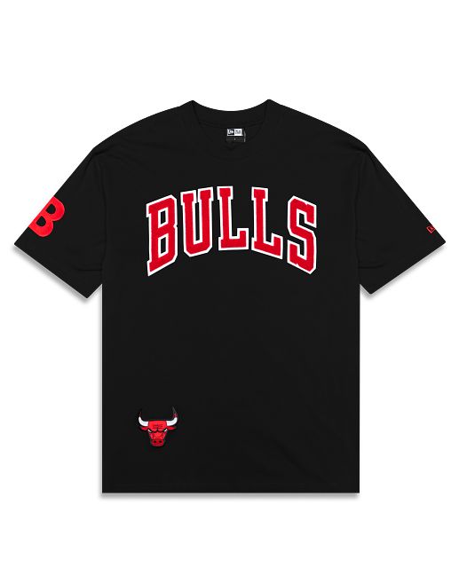 Chicago Bulls Wordmark Black Oversized T-Shirt