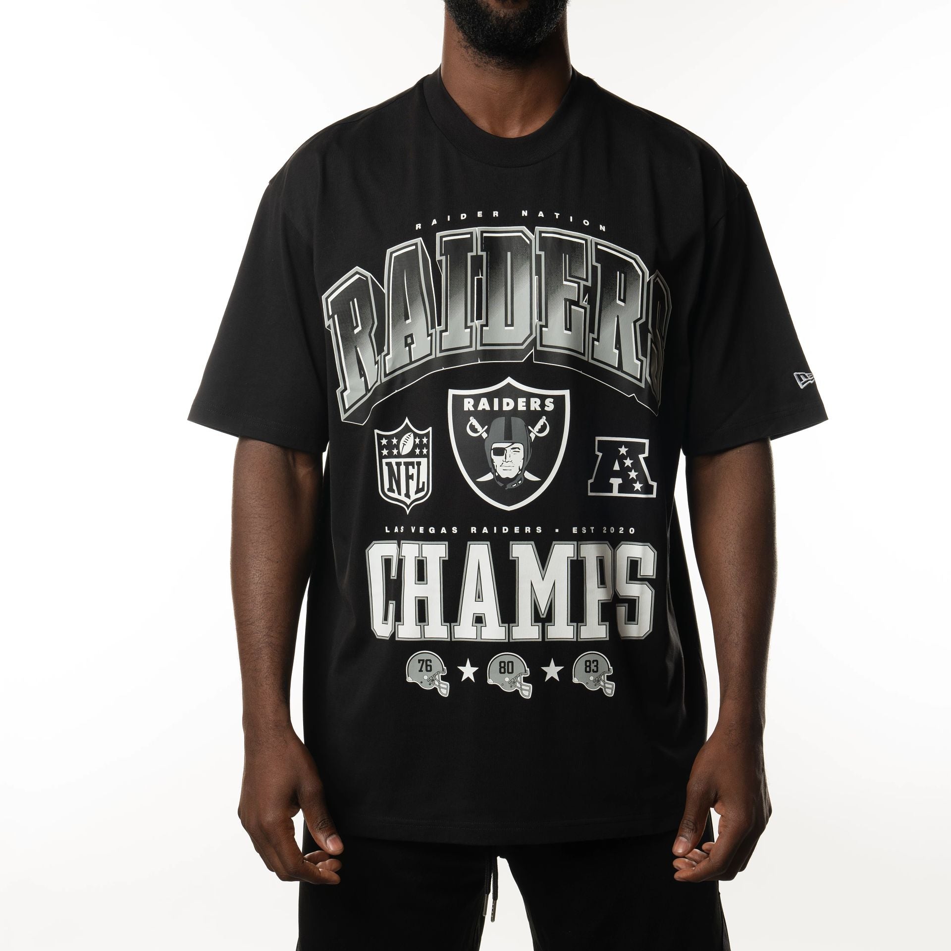 Las Vegas Raiders NFL Rivals Oversized T Shirt Black New Era Cap Australia