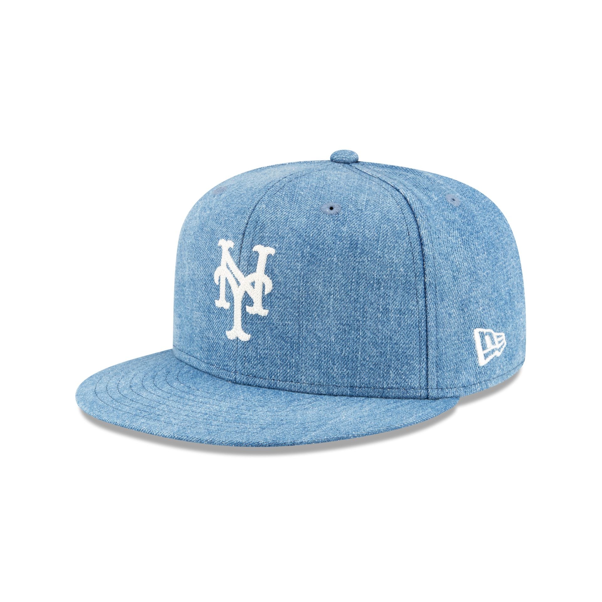 Denim Leather Patch 59Fifty Fitted Cap by New Era | Strictly Fitteds