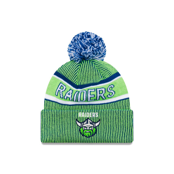 Canberra Raiders Official Team Colours Green Beanie with Pom