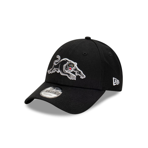 Penrith Panthers Official Team Colours Logo Black 9FORTY Cloth Strap