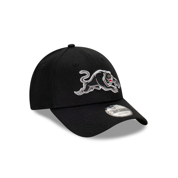 Penrith Panthers Official Team Colours Logo Black 9FORTY Cloth Strap