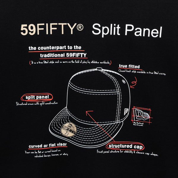 New Era 59FIFTY Split Panel Cap Description T-Shirt