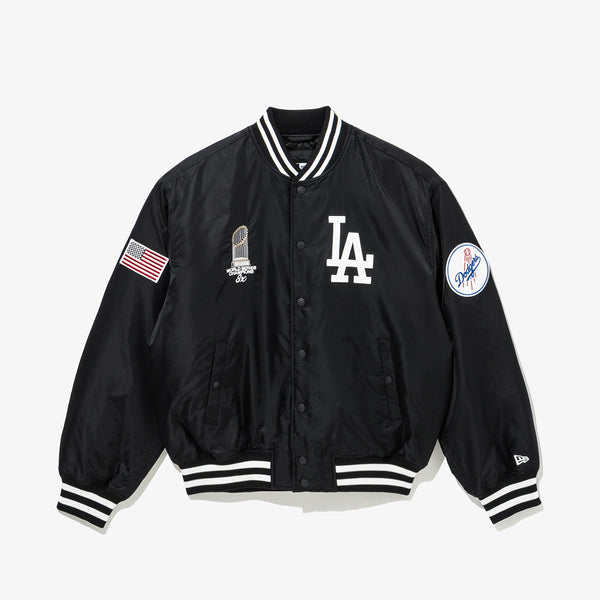 新品　LA dodgers サテンスタジャンBLACK edition XL 新品 LA dodgers サテンスタジャンBLACK edition XL 楽天市場