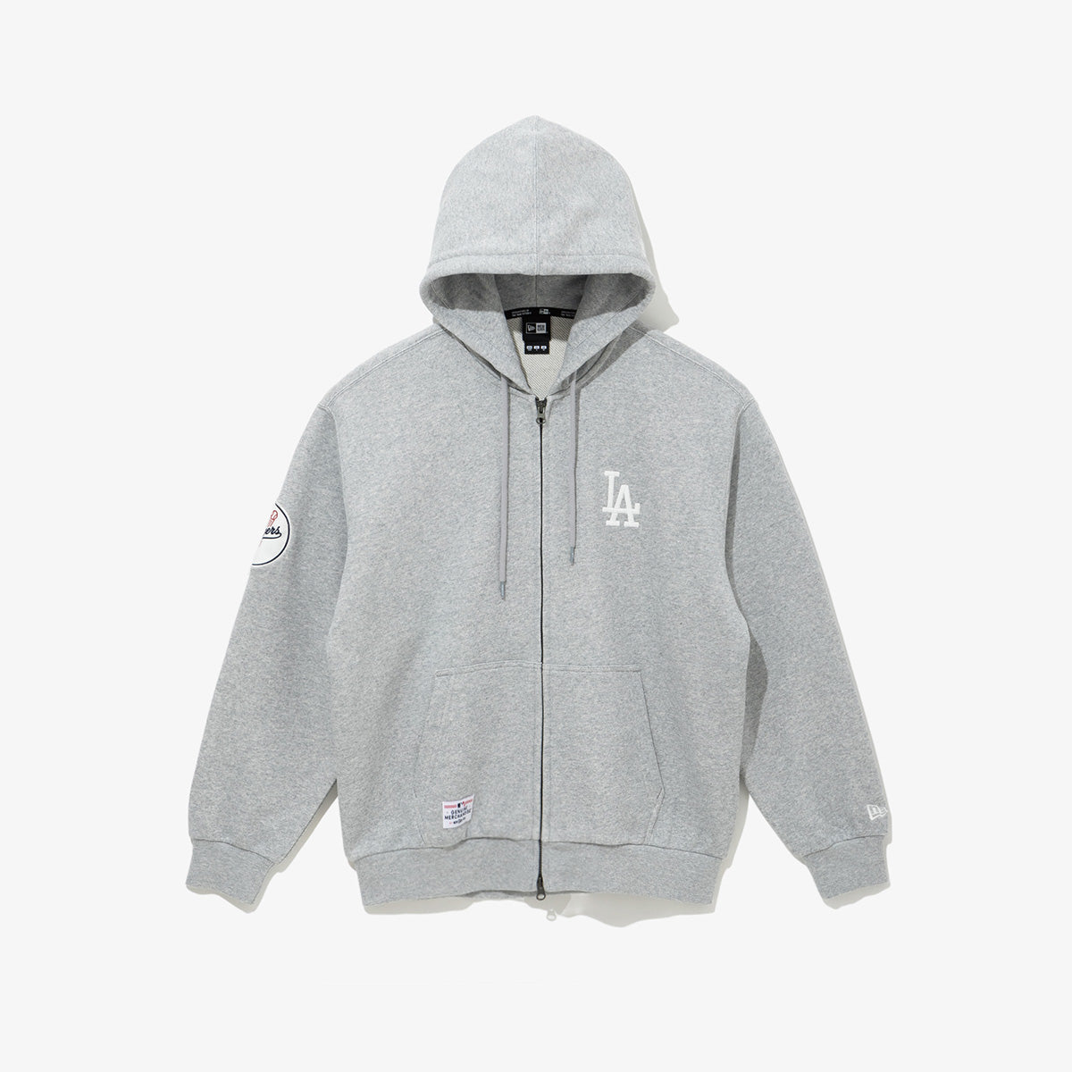 Los Angeles Dodgers MLB Zip-Up Hoodie Collection Heather Grey