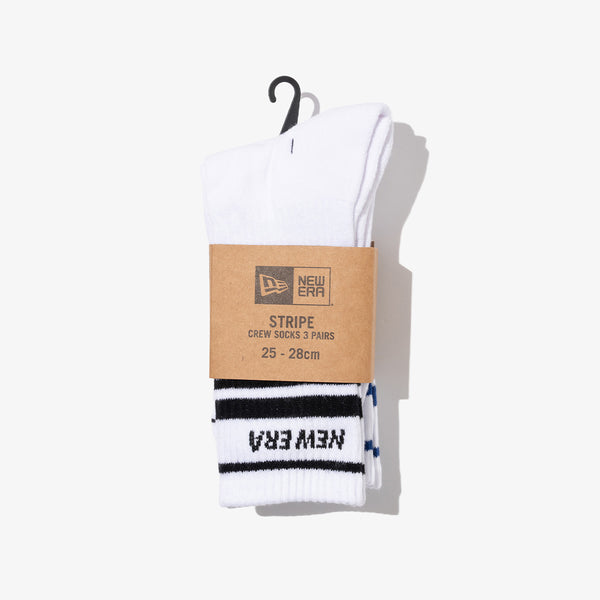New Era Essentials Wordmark Multi-Stripe Socks - Three Pack