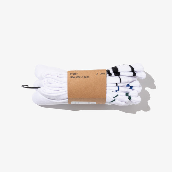 New Era Essentials Wordmark Multi-Stripe Socks - Three Pack