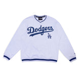 Los Angeles Dodgers Varsity V-Neck Crewneck Sweater - F
