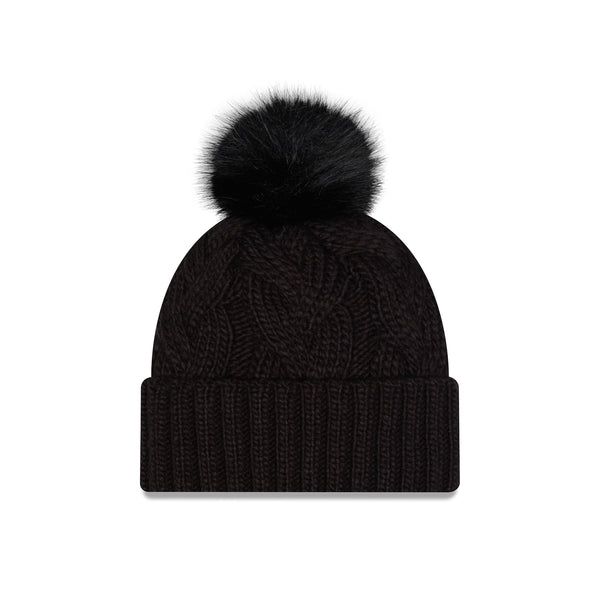 All Blacks Winter Cable Pom Black Beanie - R