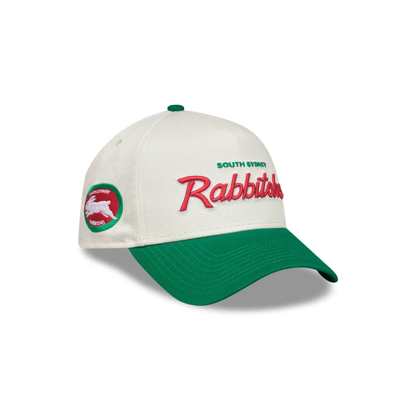 South Sydney Rabbitohs Chrome Script Heritage 9FORTY A-Frame Snapback - 3QR