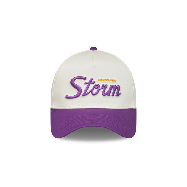 Melbourne Storm Chrome Script Heritage 9FORTY A-Frame Snapback - F