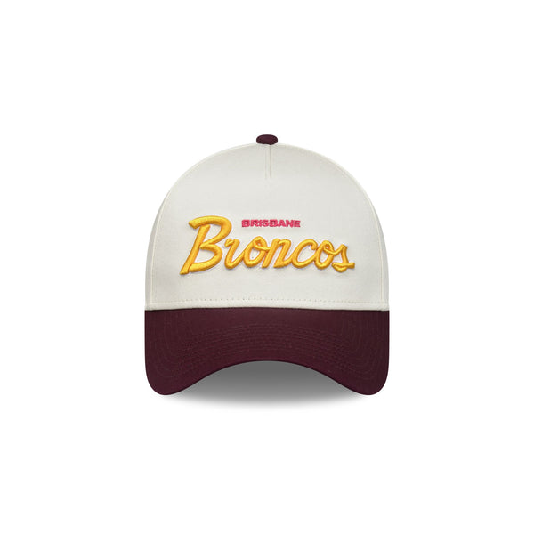 Brisbane Broncos Chrome Script Heritage 9FORTY A-Frame Snapback - F