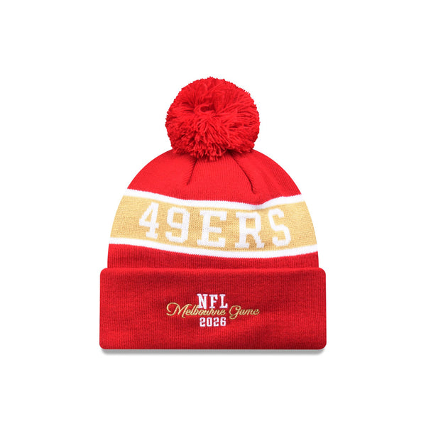 San Francisco 49ers NFL Melbourne 2026 Collegiate Pom Beanie - R