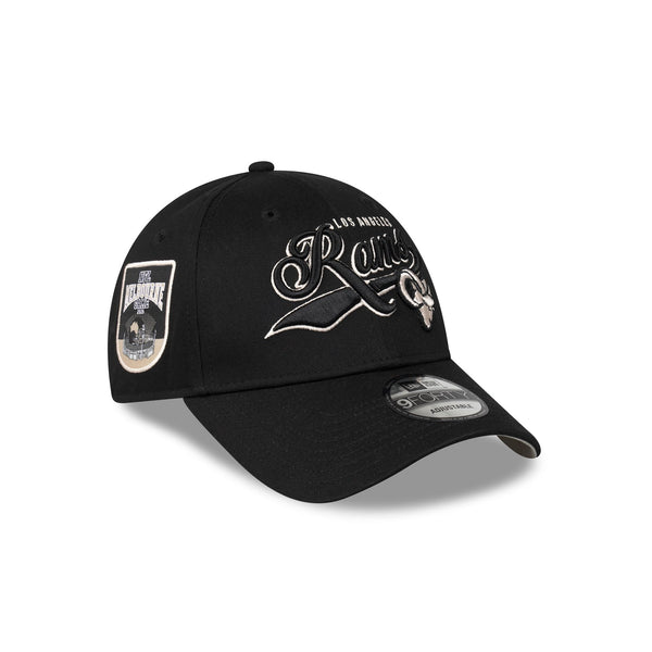 Los Angeles Rams Black Stone 9FORTY Snapback - 3QR