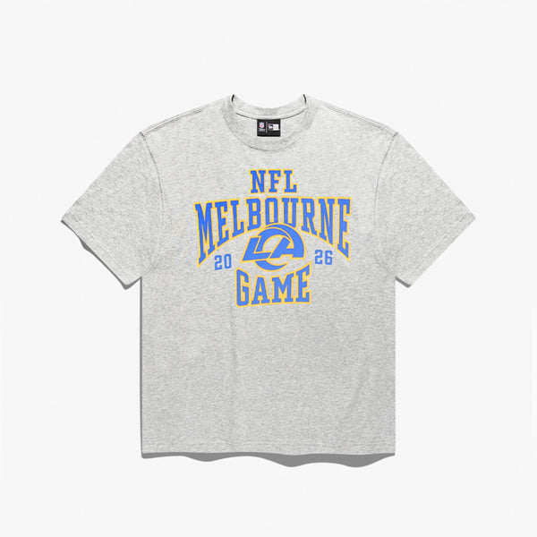 Los Angeles Rams NFL Melbourne 2026 Script T-Shirt Grey Marle