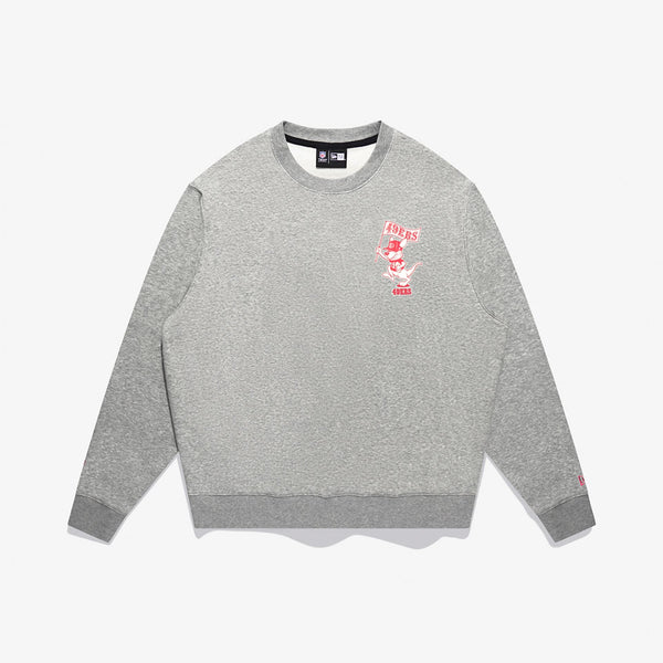 San Francisco 49ers Kngr Flg Crewneck Grey Marle - 1