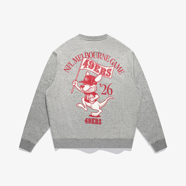 San Francisco 49ers Kngr Flg Crewneck Grey Marle - 2