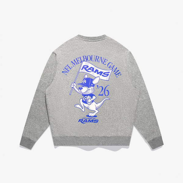 Los Angeles Rams Kngr Flg Crewneck Grey Marle - 2