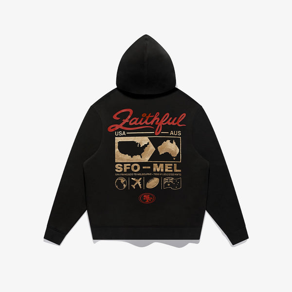 San Francisco 49ers SF to Melbourne Hoodie Black - 2