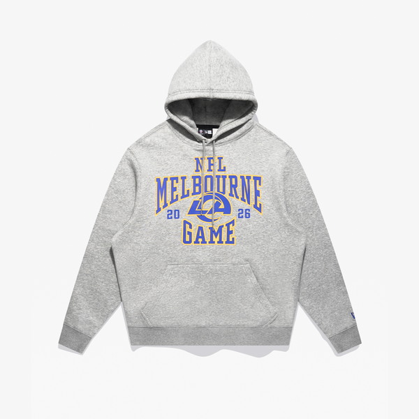 Los Angeles Rams NFL Melbourne 2026 Script Hoodie Grey Marle