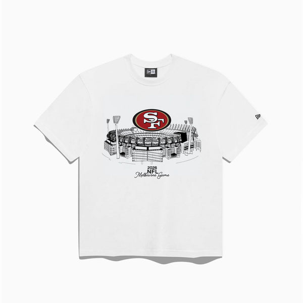 San Francisco 49ers NFL Melbourne 2026 Stadium T-Shirt White