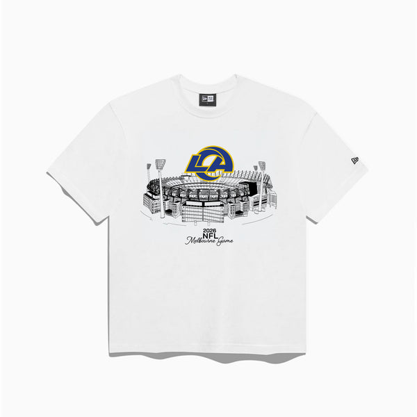 Los Angeles Rams NFL Melbourne 2026 Stadium T-Shirt White