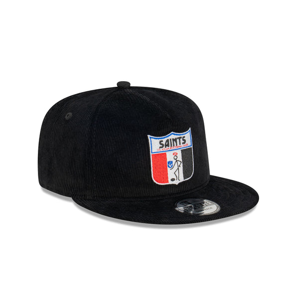St. Kilda Saints Black Corduroy The Golfer Snapback