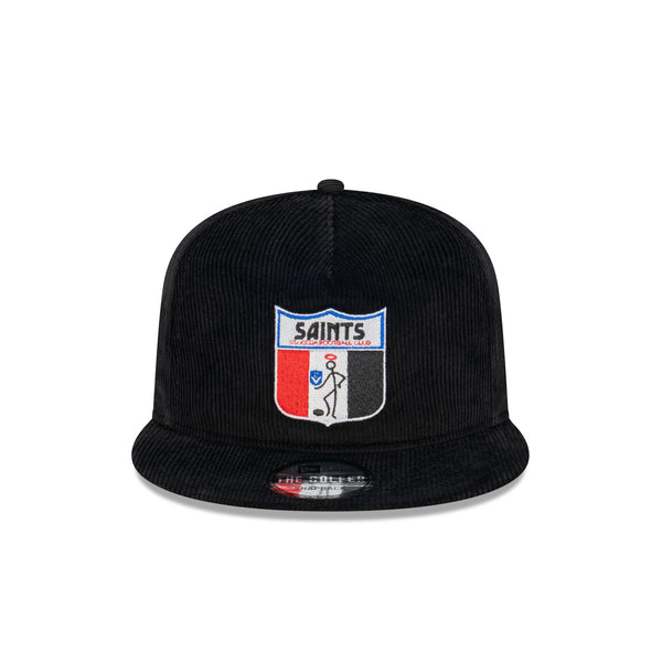St. Kilda Saints Black Corduroy The Golfer Snapback