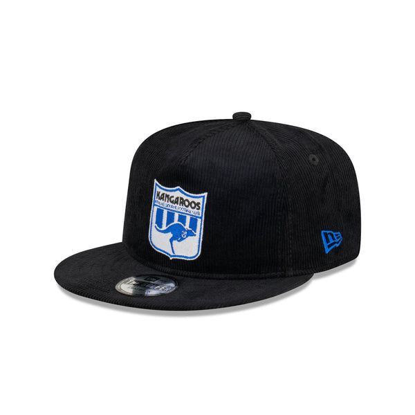 North Melbourne Kangaroos Black Corduroy The Golfer Snapback New Era