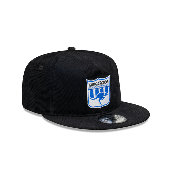 North Melbourne Kangaroos Black Corduroy The Golfer Snapback