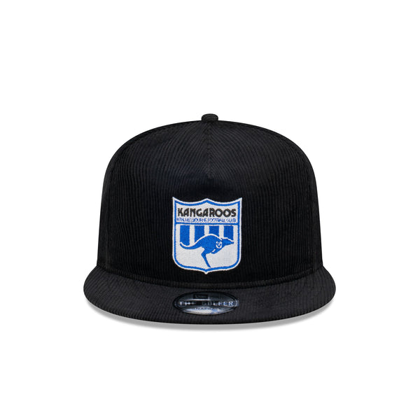 North Melbourne Kangaroos Black Corduroy The Golfer Snapback