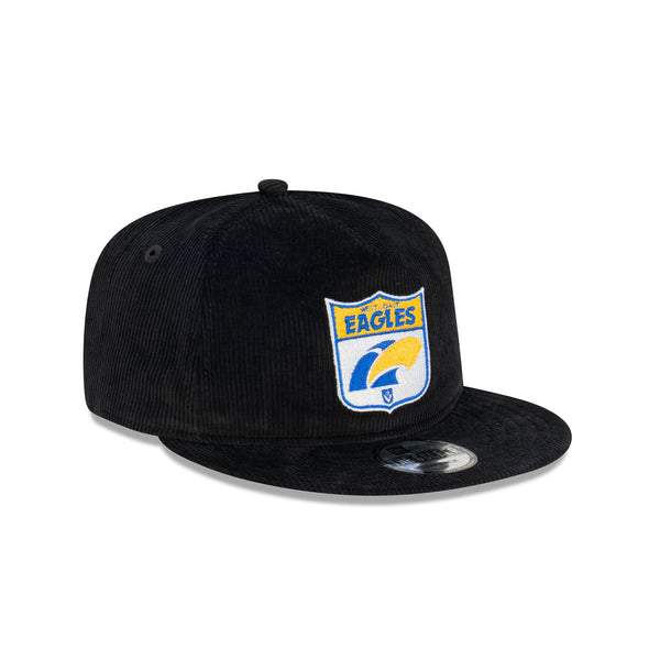 West Coast Eagles Black Corduroy The Golfer Snapback