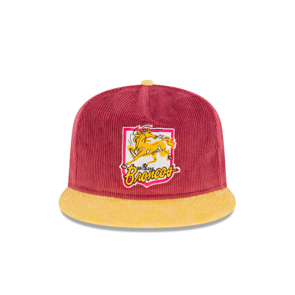 Brisbane Broncos Heritage Corduroy The Golfer Snapback Hat