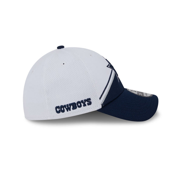 Dallas Cowboys White Sideline 39THIRTY Stretch Fit