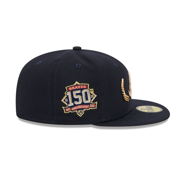 Atlanta Braves Gold Leaf 59FIFTY Fitted