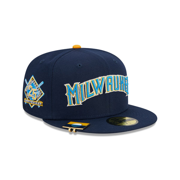 Milwaukee Brewers Fitted Hat New Era GREEN UV CITY Flag Patch 7 5