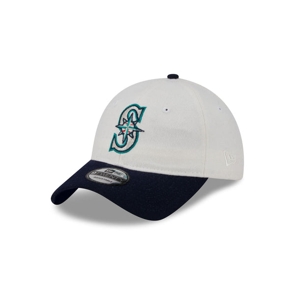 Seattle Mariners Plaid 9TWENTY Leather Strap New Era