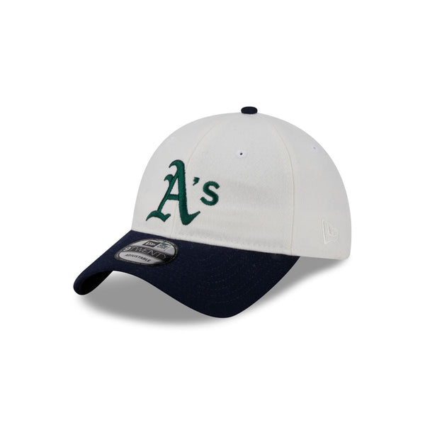 Oakland Athletics Plaid 9TWENTY Leather Strap New Era
