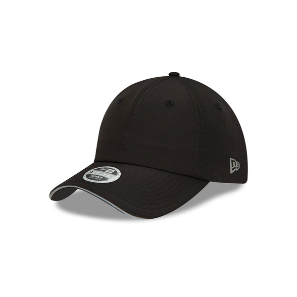 New Era Branded Black Ponytail Open Back Womens 9FORTY Adjustable