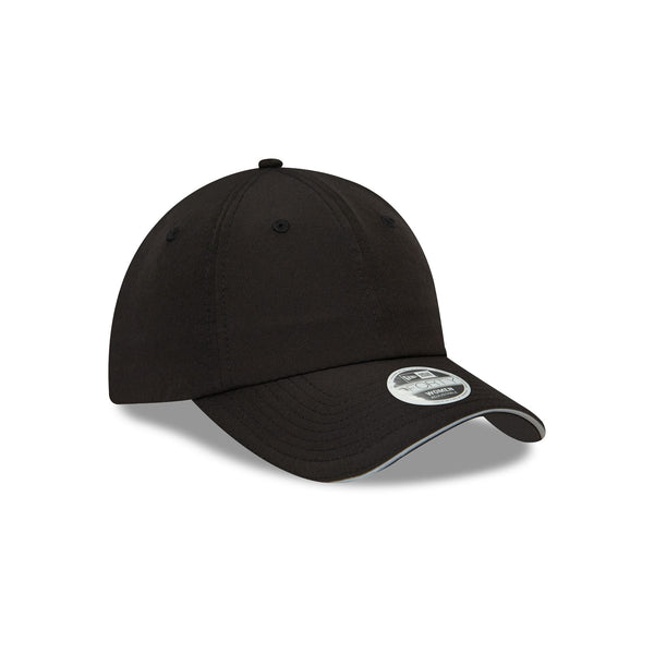 New Era Branded Black Ponytail Open Back Womens 9FORTY Adjustable