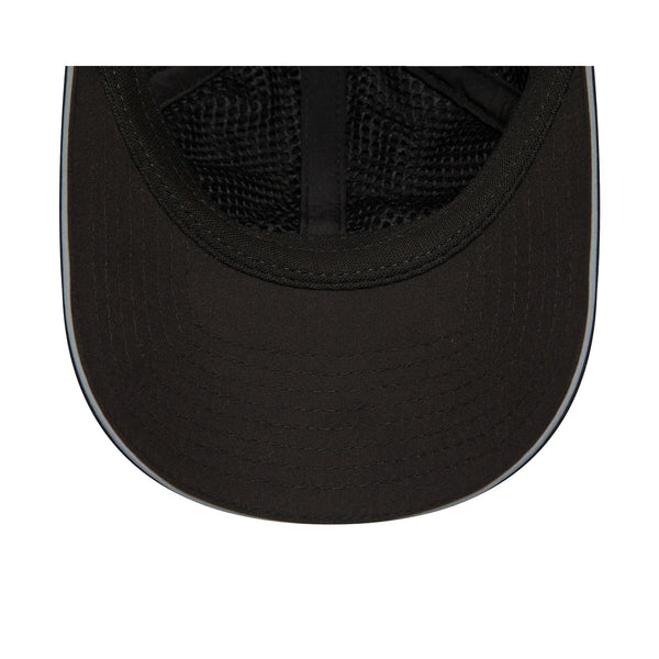 New Era Branded Black Ponytail Open Back Womens 9FORTY Adjustable