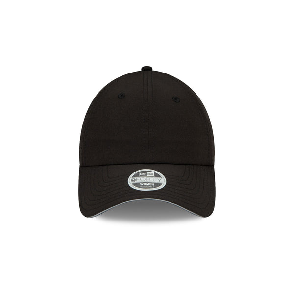 New Era Branded Black Ponytail Open Back Womens 9FORTY Adjustable