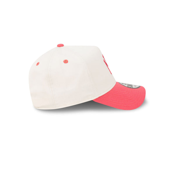New York Yankees Chainstitch Two-Tone White and Pink 9FORTY A-Frame Snapback