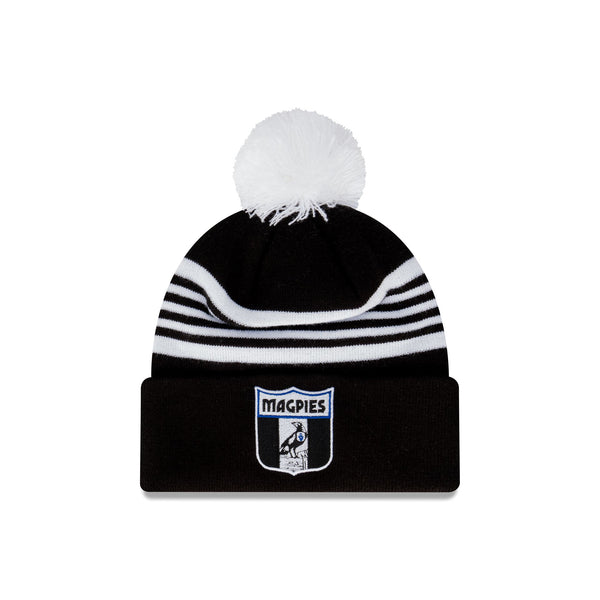 Collingwood Magpies Heritage Stripe Beanie with Pom