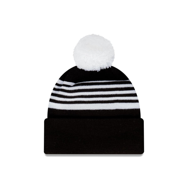 Collingwood Magpies Heritage Stripe Beanie with Pom