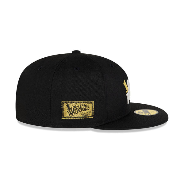 Willy Wonka Bar Golden Ticket Black 59FIFTY Fitted