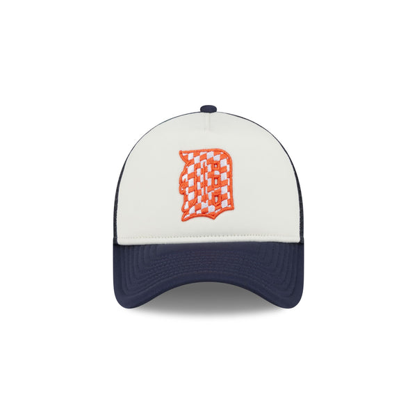 Detroit Tigers Checkered Flag 9FORTY A-Frame Snapback Trucker